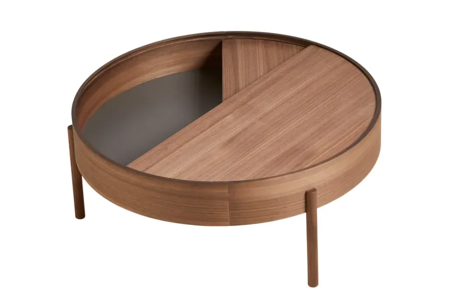 Mesa auxiliar Arc Ø89 cm, Nogal