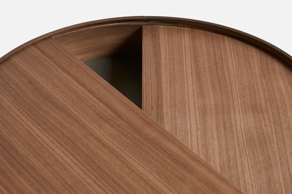 Mesa auxiliar Arc Ø89 cm, Nogal