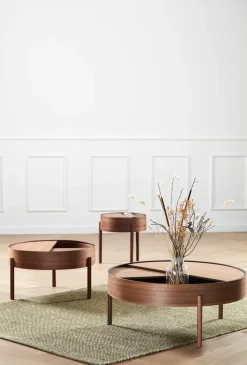 Mesa auxiliar Arc Ø89 cm, Nogal