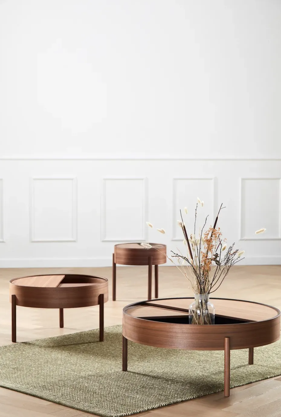 Mesa auxiliar Arc Ø89 cm, Nogal