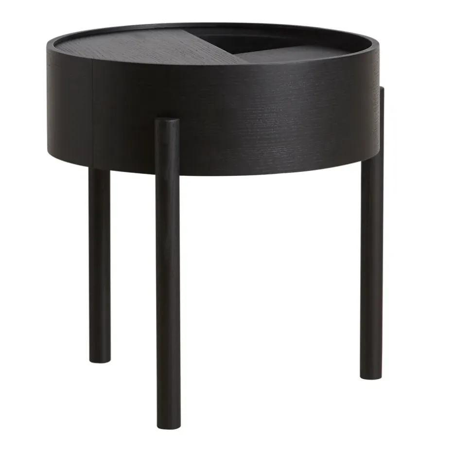 Mesa auxiliar Arc, ceniza teñida de negro ceniza