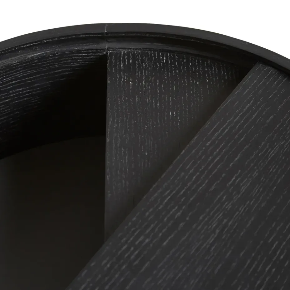 Mesa auxiliar Arc, ceniza teñida de negro ceniza