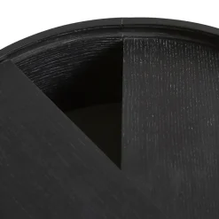 Mesa auxiliar Arc, ceniza teñida de negro ceniza