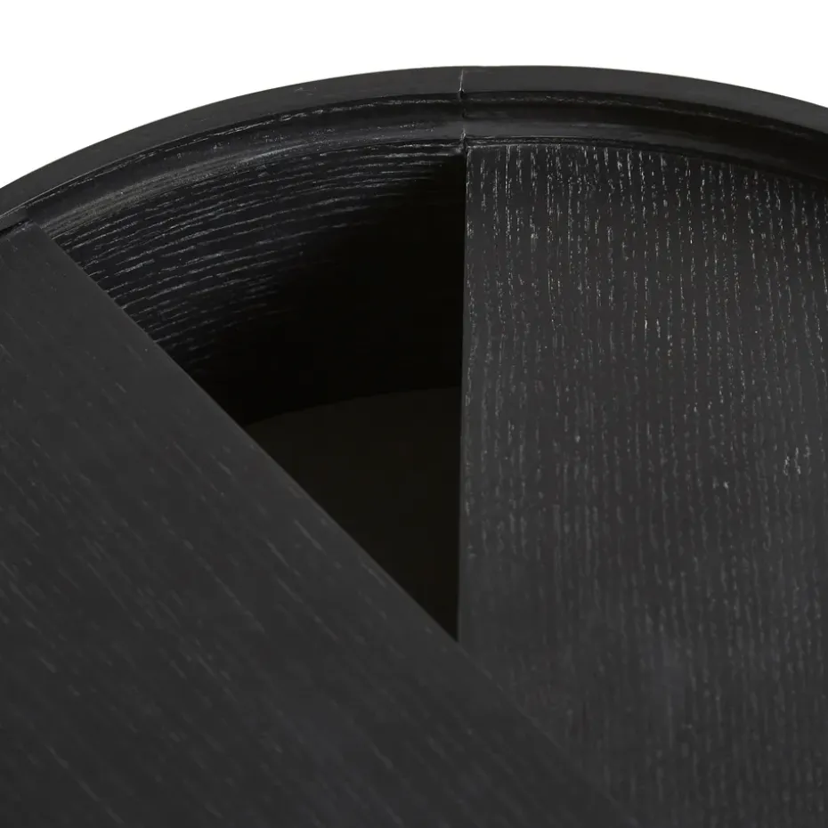 Mesa auxiliar Arc, ceniza teñida de negro ceniza