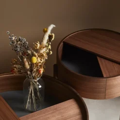 Mesa auxiliar Arc, Nogal