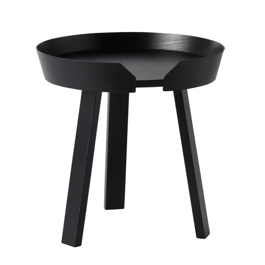 Mesa auxiliar Around, pequeña, negro