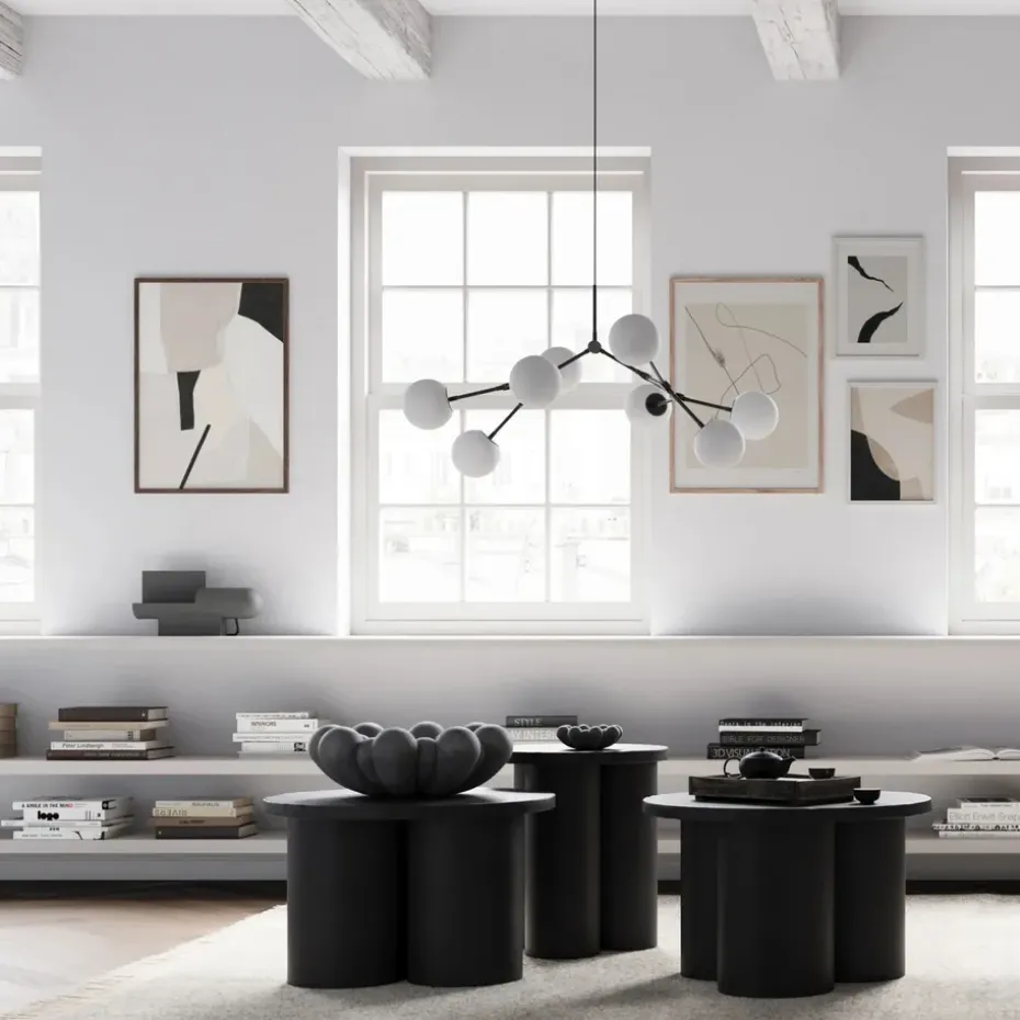 Mesa auxiliar Big Foot low Ø65 cm, coffee