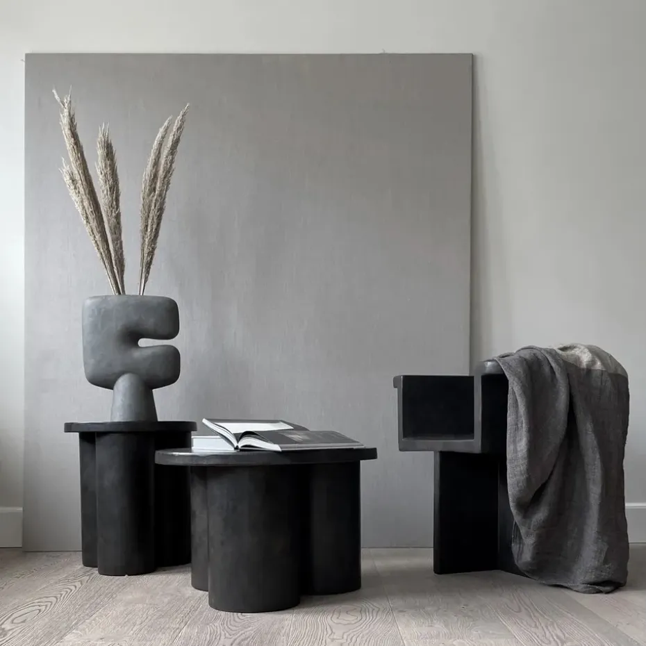 Mesa auxiliar Big Foot low Ø65 cm, coffee