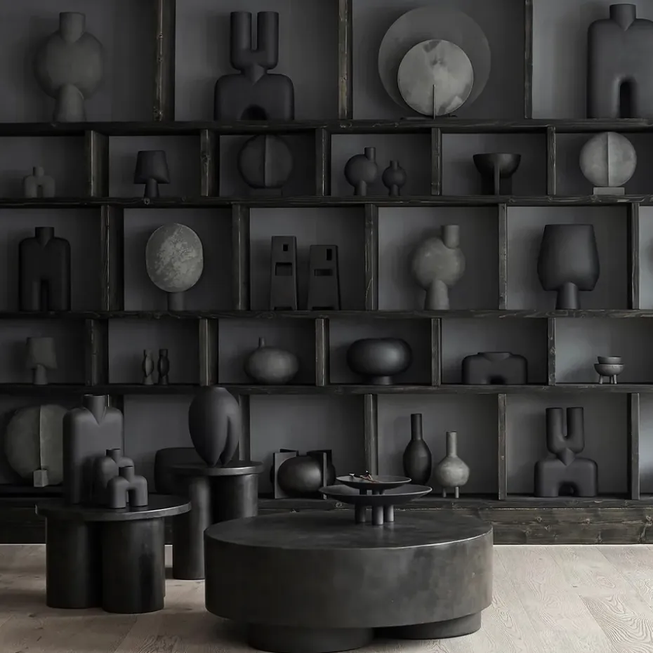 Mesa auxiliar Big Foot low Ø65 cm, coffee