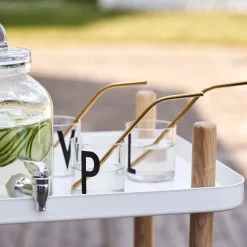 Mesa auxiliar Block, blanco