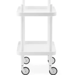 Mesa auxiliar Block, blanco-blanco