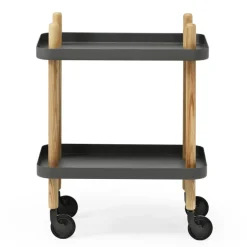 Mesa auxiliar Block, gris oscuro