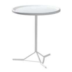 Mesa auxiliar Bong Ø40x72 cm, Blanco