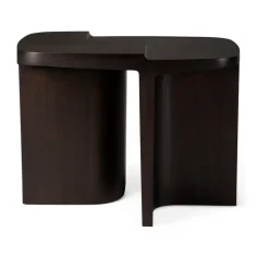 Mesa auxiliar Brutalist, Rose brown mahogany, 60x40 cm