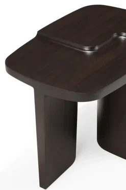 Mesa auxiliar Brutalist, Rose brown mahogany, 60x40 cm