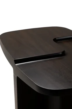 Mesa auxiliar Brutalist, Rose brown mahogany, 60x40 cm