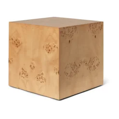 Mesa auxiliar Burl Cube 40x40 cm, Natural