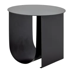 Mesa auxiliar Cher Ø43 cm, Negro