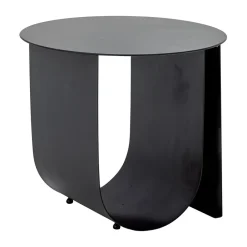 Mesa auxiliar Cher Ø43 cm, Negro