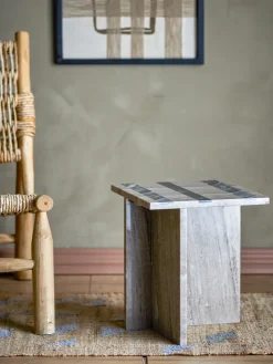 Mesa auxiliar Clea, Mármol marrón