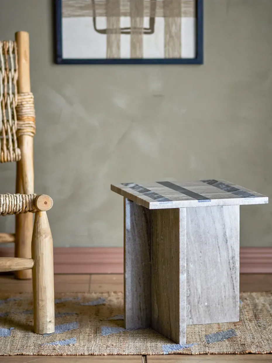 Mesa auxiliar Clea, Mármol marrón