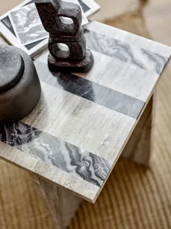 Mesa auxiliar Clea, Mármol marrón