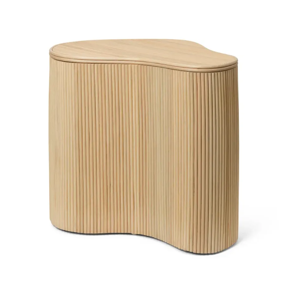 Mesa auxiliar con almacenaje Isola, Natural