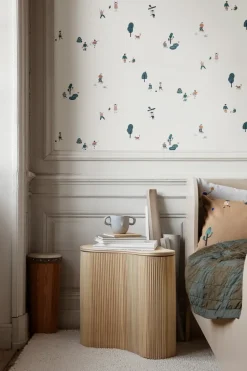 Mesa auxiliar con almacenaje Isola, Natural