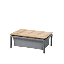 Mesa auxiliar Conic, Light grey, teak