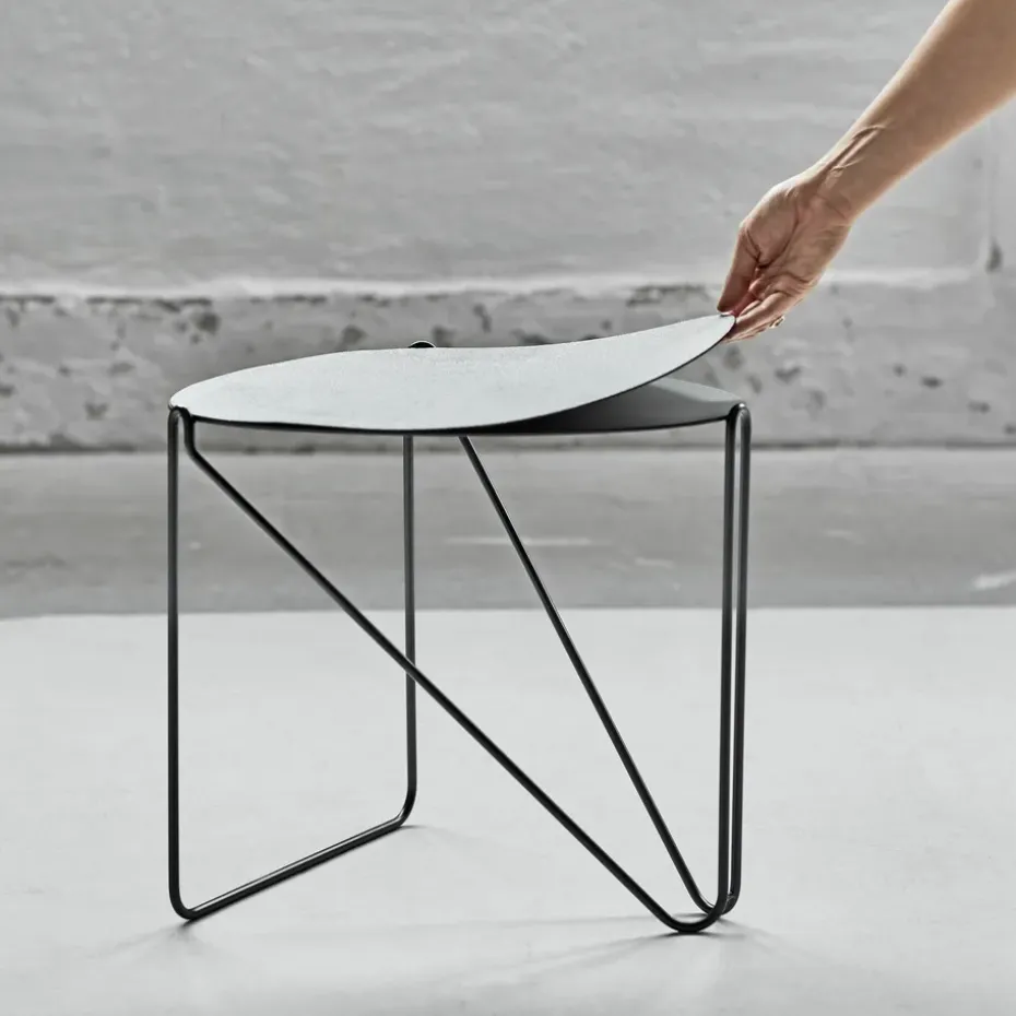 Mesa auxiliar Curve Chameleon Hippo, Black-anthracite