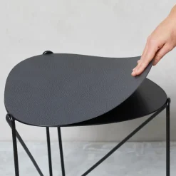 Mesa auxiliar Curve Chameleon Hippo, Black-anthracite