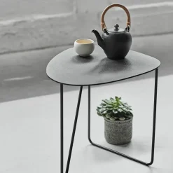 Mesa auxiliar Curve Hippo L, Black-anthracite