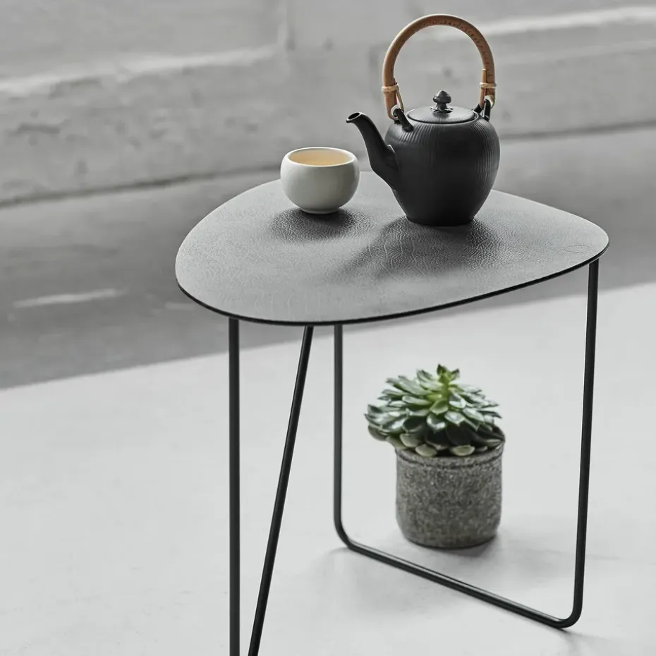 Mesa auxiliar Curve Hippo L, Black-anthracite