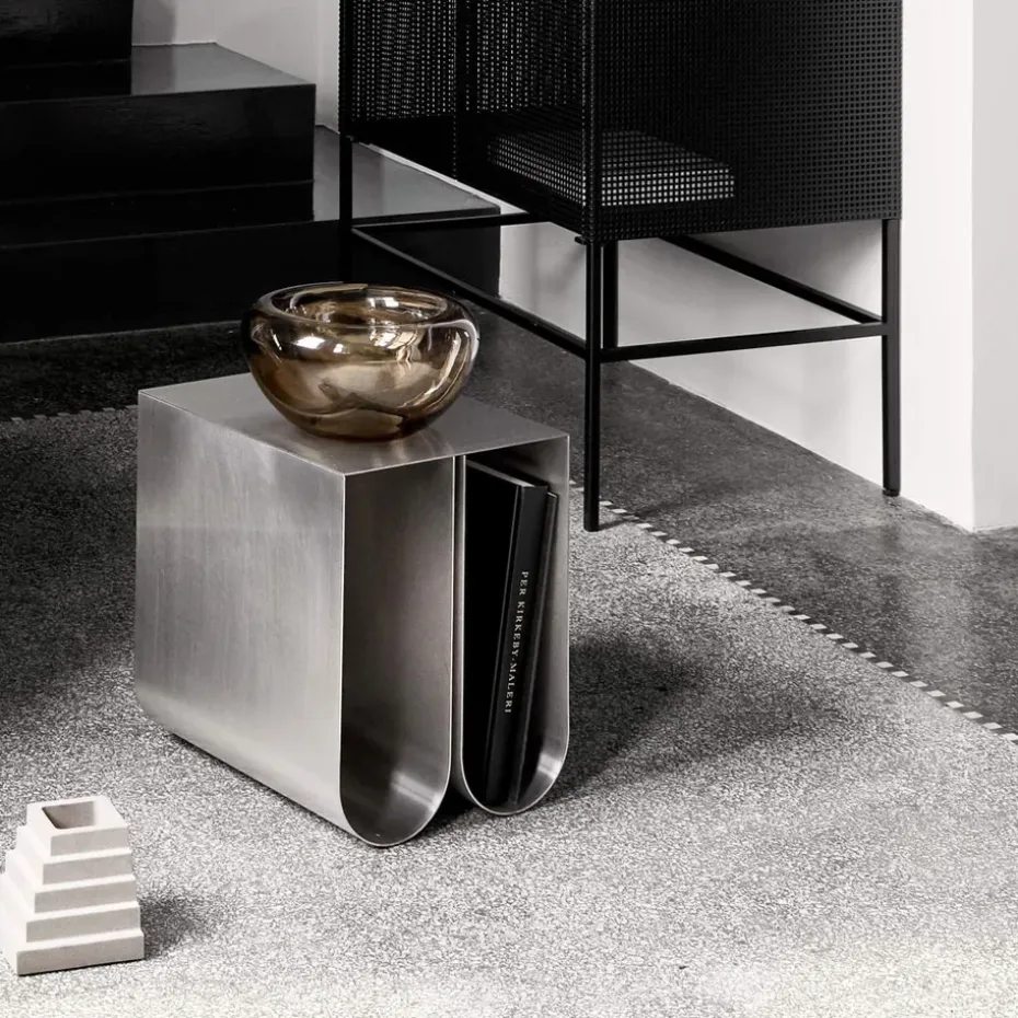 Mesa auxiliar Curved, Stainless steel