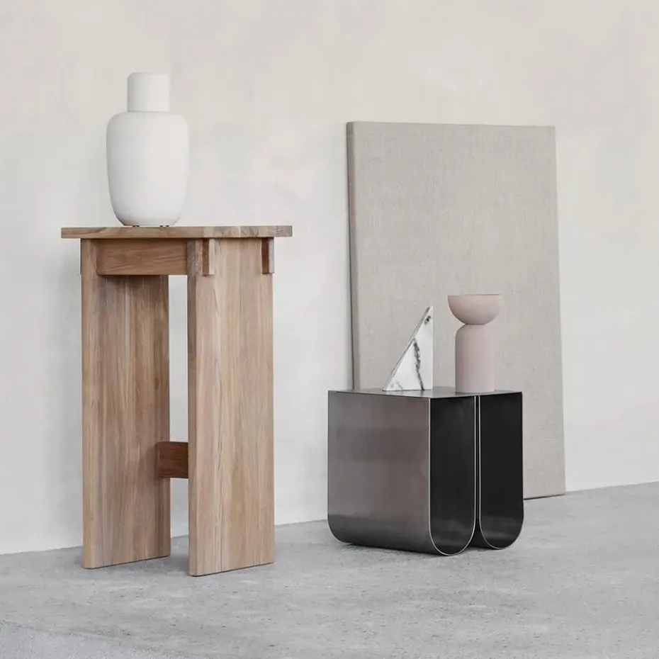 Mesa auxiliar Curved, Stainless steel