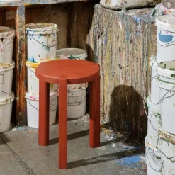 Mesa auxiliar D108 Ragnesminde Ø35 cm, Carmín rojo