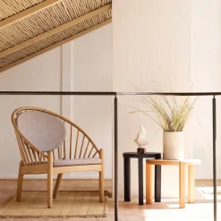 Mesa auxiliar D108 Ragnesminde Ø35 cm, Azul medianoche