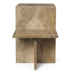 Mesa auxiliar Distinct 59,5x35x50 cm, Dark Brown Travertine