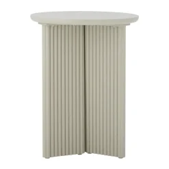 Mesa auxiliar Edith Ø40 cm, Blanco