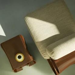 Mesa auxiliar Eel 38x40 cm, Chocolate