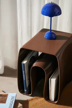 Mesa auxiliar Eel 38x40 cm, Chocolate