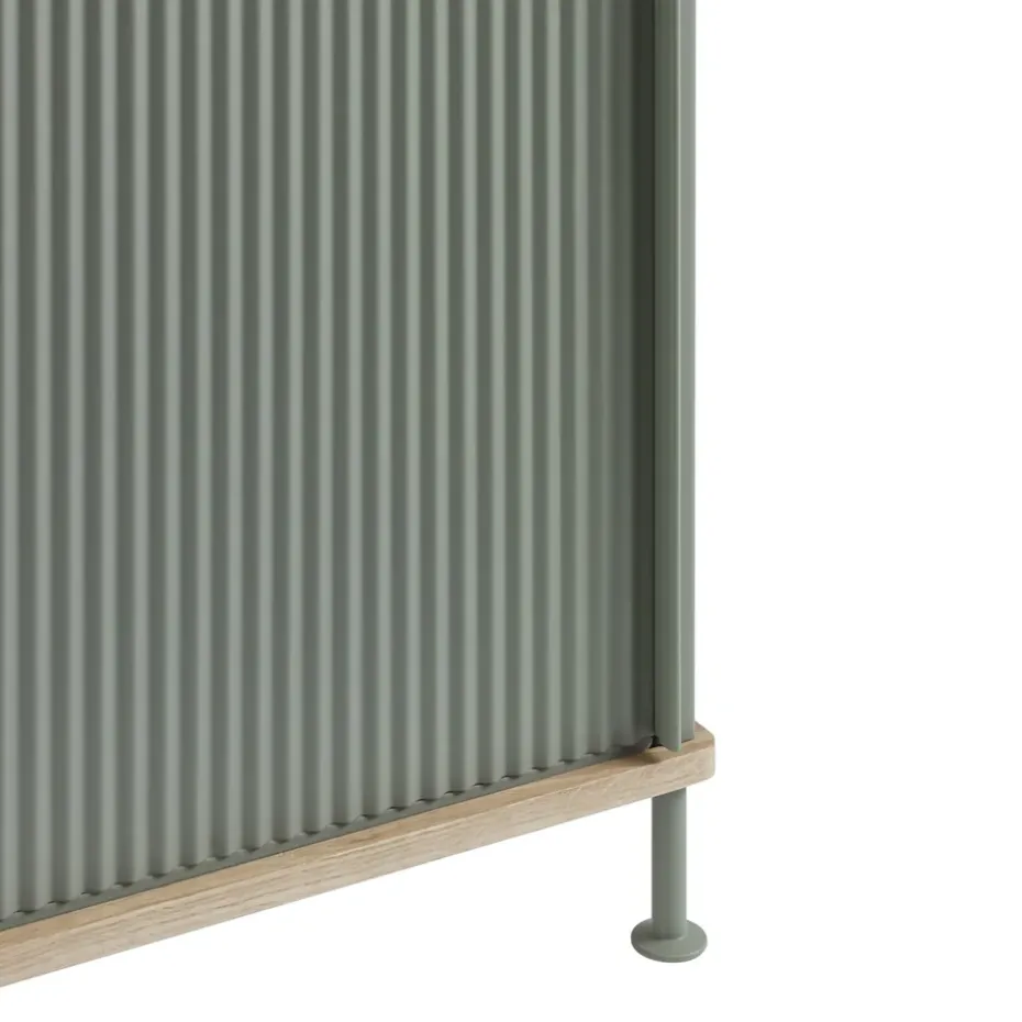 Mesa auxiliar Enfold baja 125x45x63 cm, Oak-Dusty green