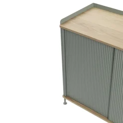 Mesa auxiliar Enfold baja 125x45x63 cm, Oak-Dusty green