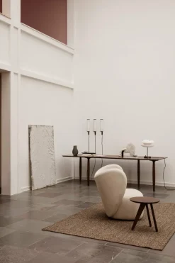 Mesa auxiliar Fin Ø40 cm, Dark smoked oak