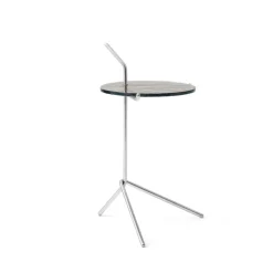 Mesa auxiliar Halten SH9, Smoked glass-stainless steel