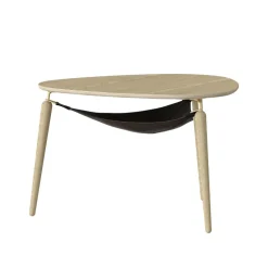 Mesa auxiliar Hang Out, Roble-latón