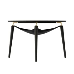 Mesa auxiliar Hang Out, Roble negro-latón