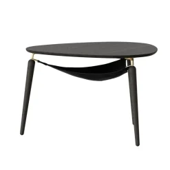 Mesa auxiliar Hang Out, Roble negro-latón