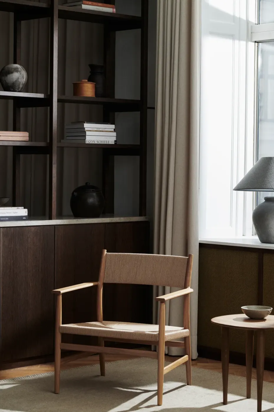 Mesa auxiliar JariØ45 cm, Roble aceitado ahumado