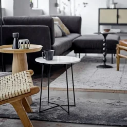 Mesa auxiliar Luana Ø44 cm, roble